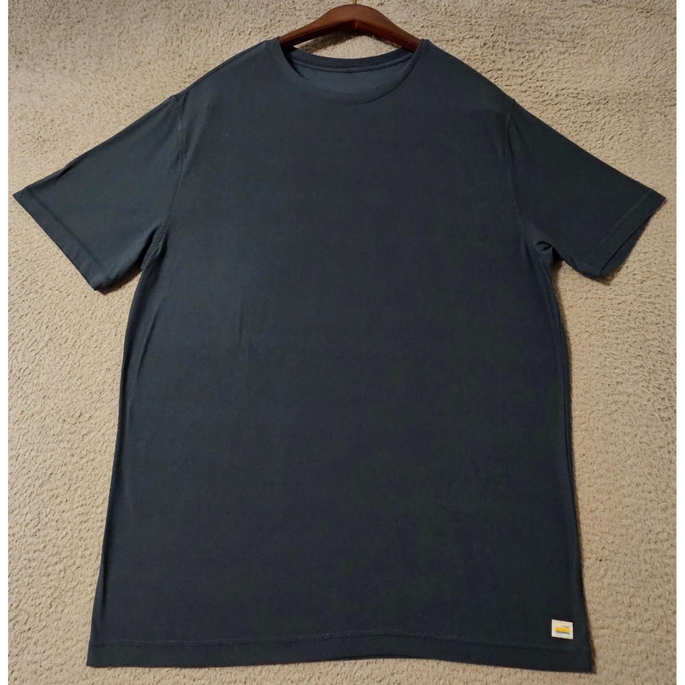 Vuori Strato Tech Tee Mens Size Large Blue Heather Performance T-Shirt